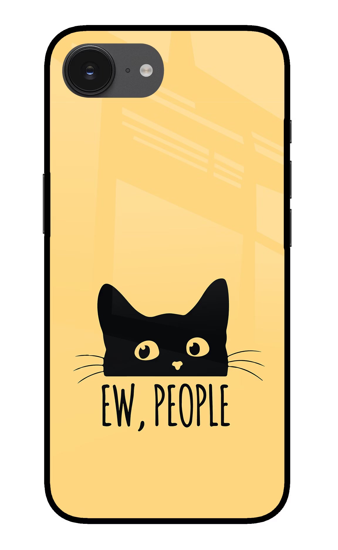 Ew People Catitude iPhone 16e Back Cover - Ew People Catitude iPhone 16e Glass Case Back Cover by Casekaro Ew People Catitude iPhone 16e Glass Case Back Cover by Casekaro