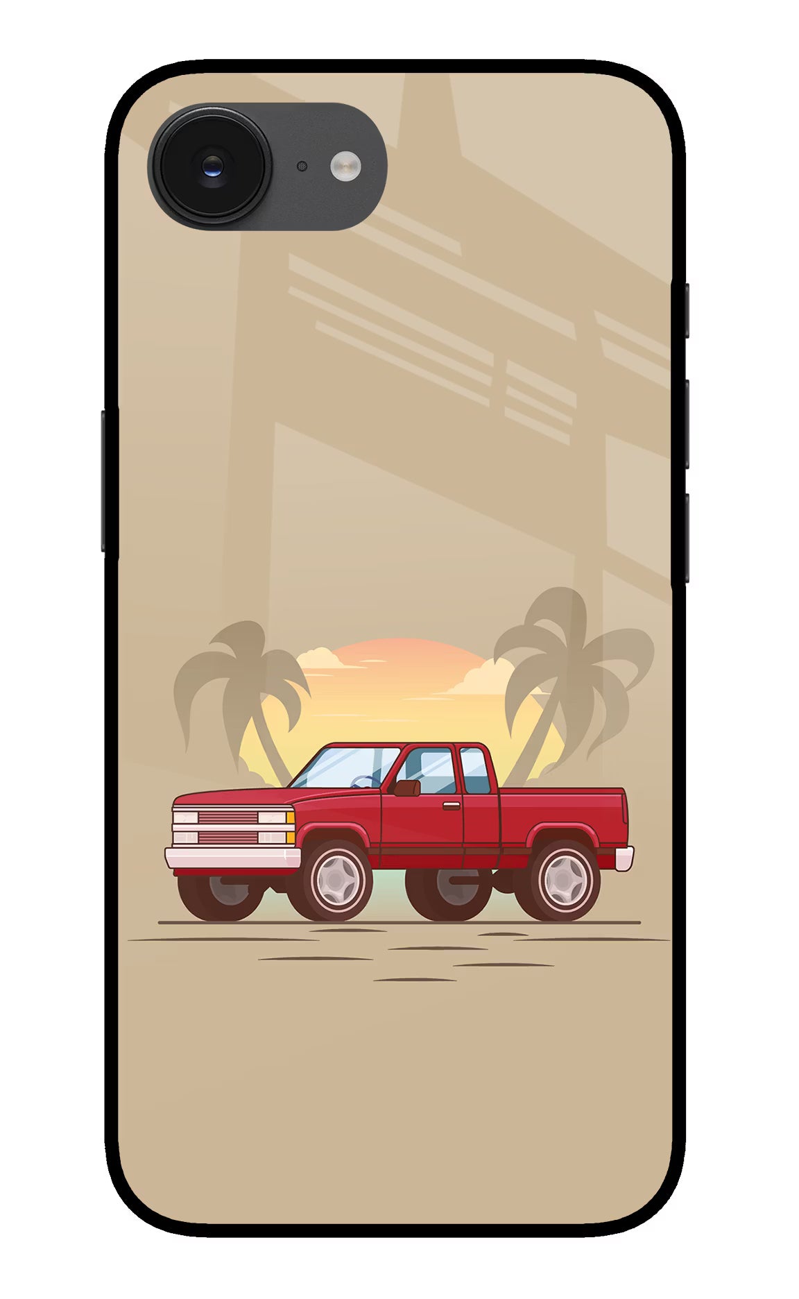 Desert Classic Drive iPhone 16e Glass Case - Desert Classic Drive iPhone 16e Glass Case Desert Classic Drive iPhone 16e Glass Case