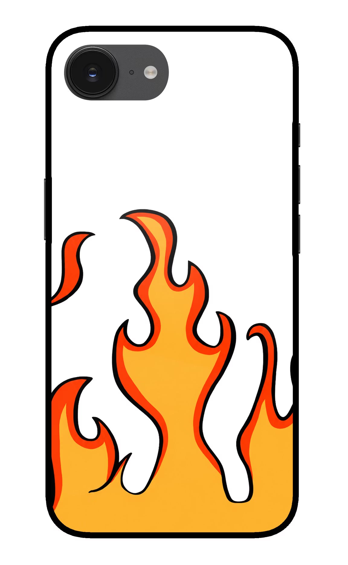 Fired Up – White iPhone 16e Glass Case - Fired Up – White iPhone 16e Glass Case Fired Up – White iPhone 16e Glass Case