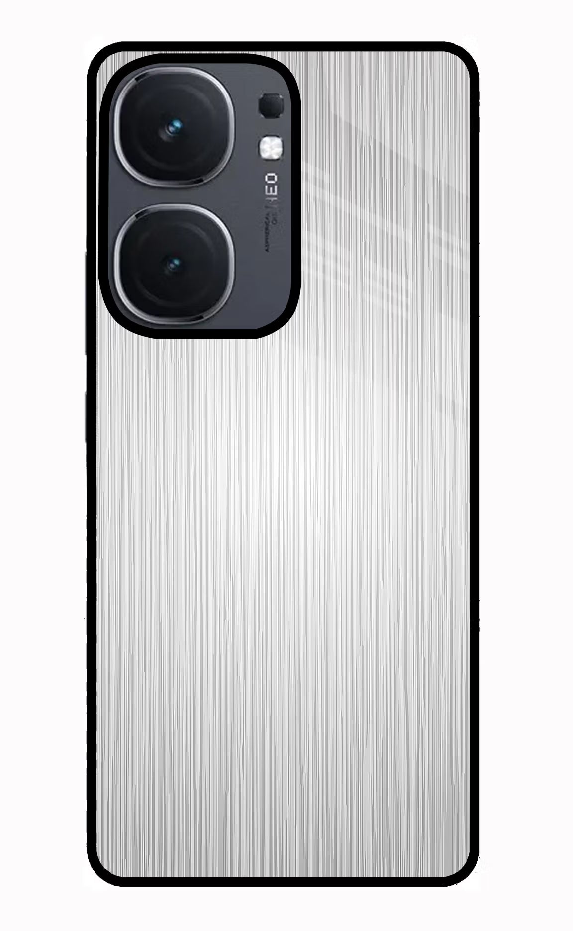 Wooden Grey Texture IQOO Neo9 Pro Glass Case Back Cover by Casekaro