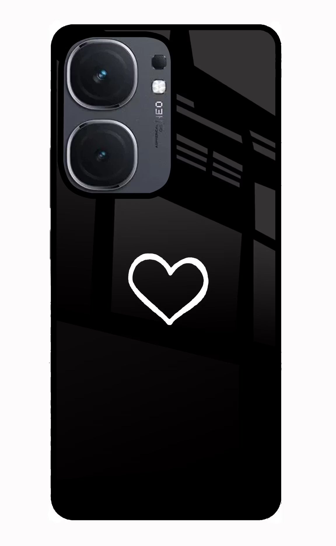 Heart IQOO Neo9 Pro Glass Case Back Cover by Casekaro
