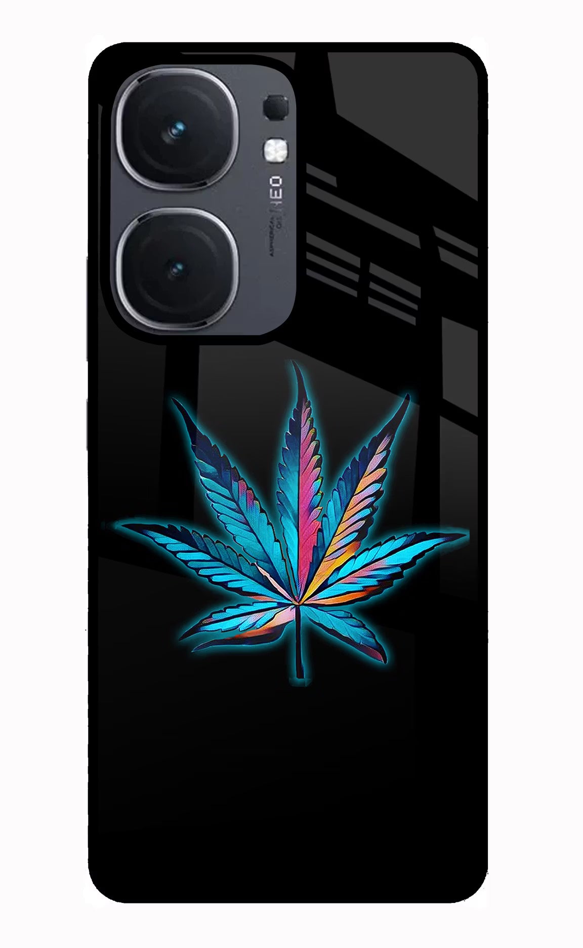 Weed IQOO Neo9 Pro Glass Case Back Cover by Casekaro