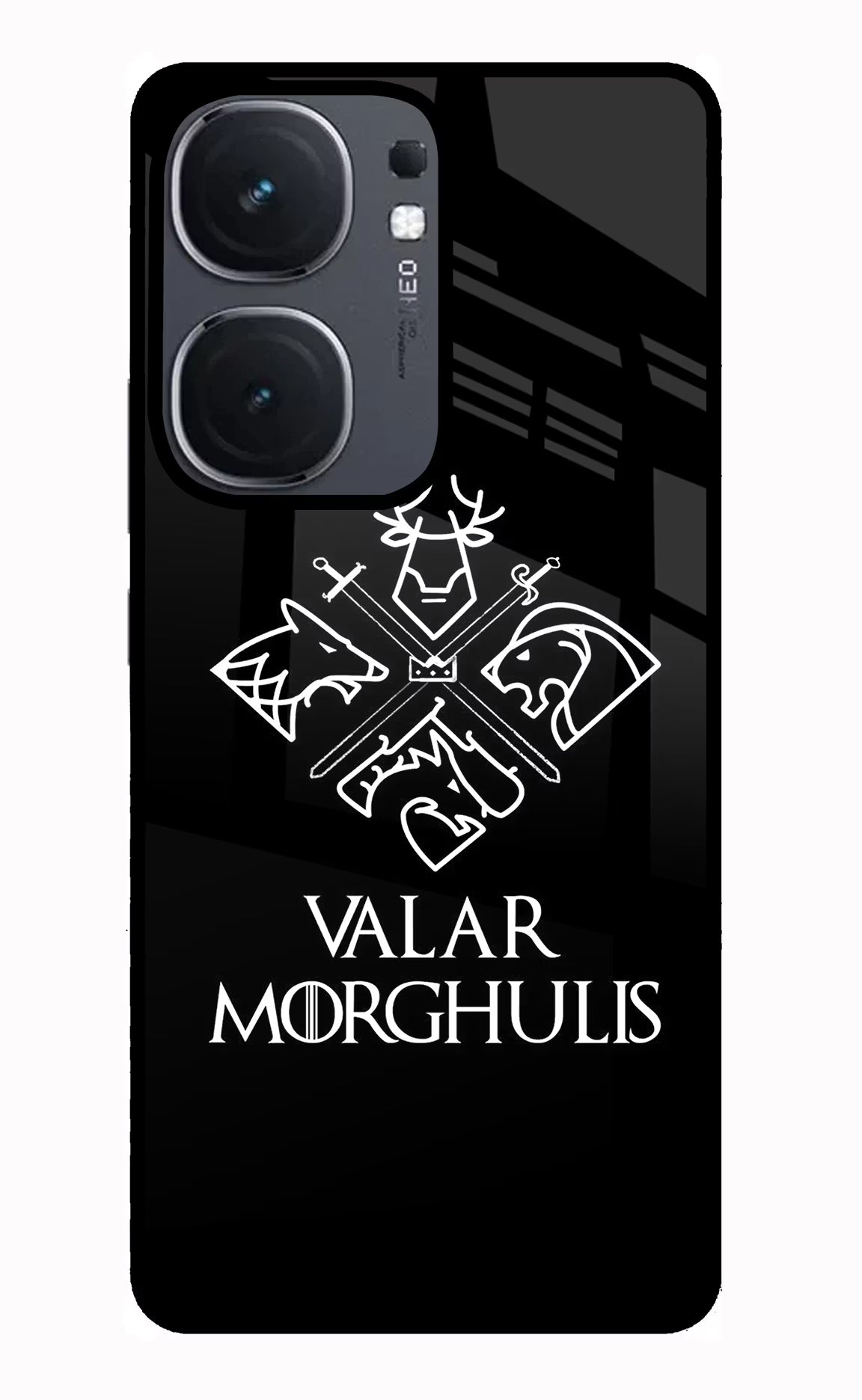 Valar Morghulis | Game Of Thrones IQOO Neo9 Pro Glass Case Back Cover by Casekaro