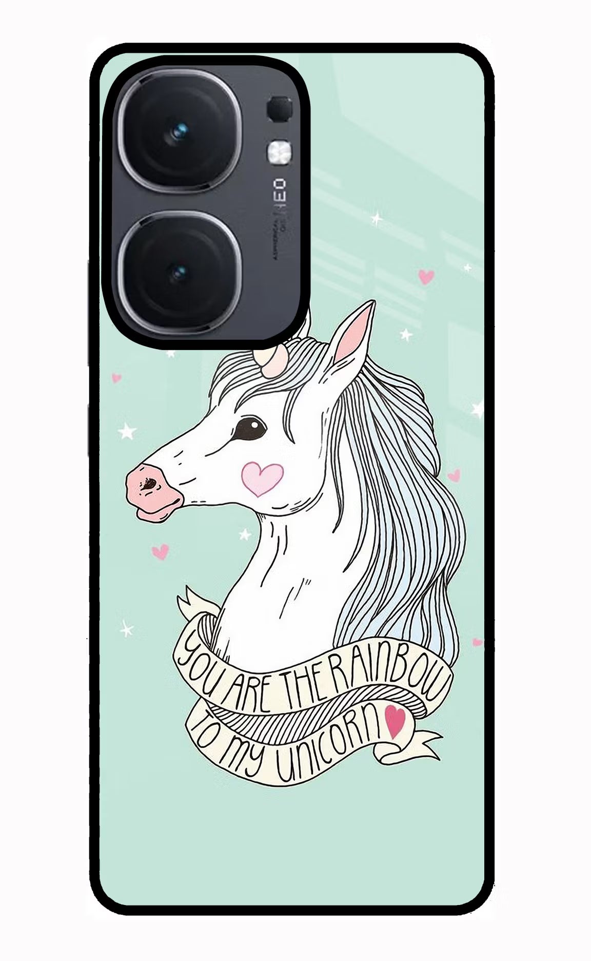 Unicorn Wallpaper IQOO Neo9 Pro Glass Case Back Cover by Casekaro