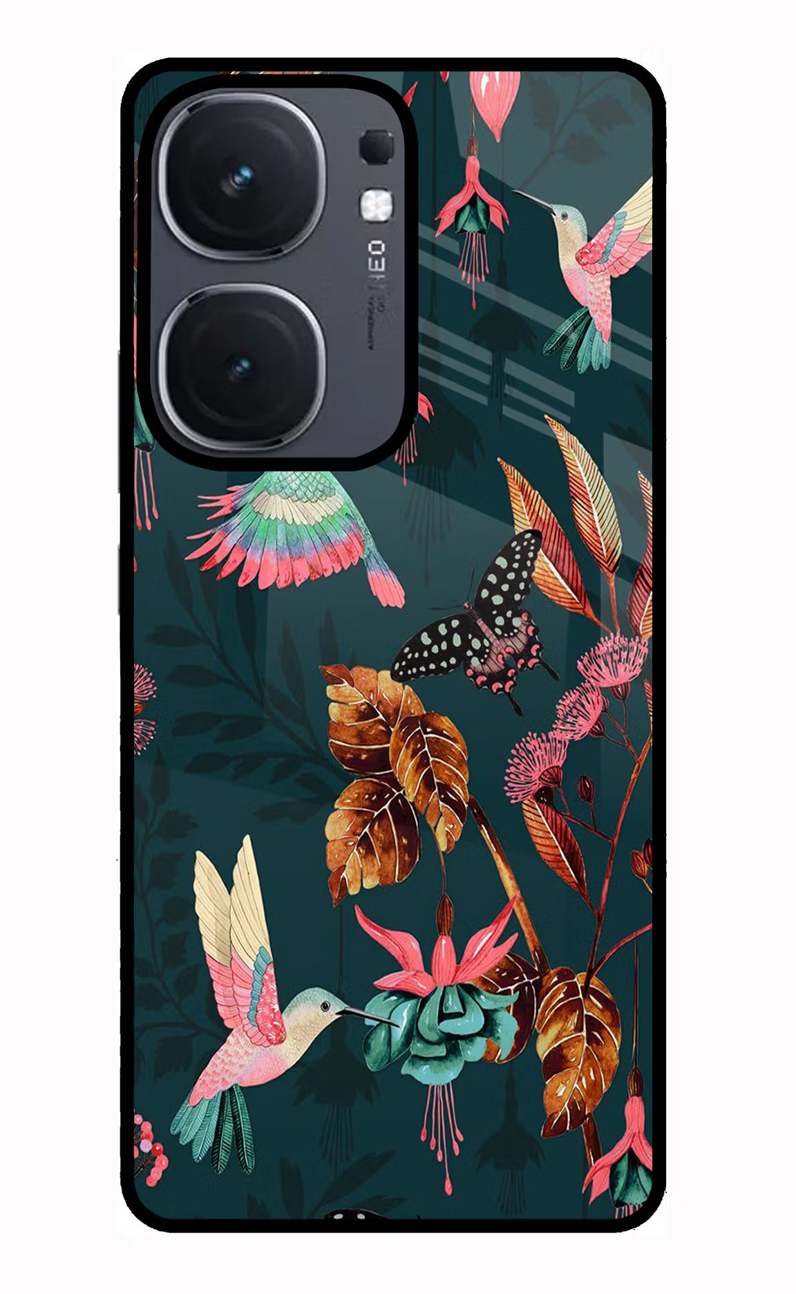 Birds IQOO Neo9 Pro Glass Case Back Cover by Casekaro