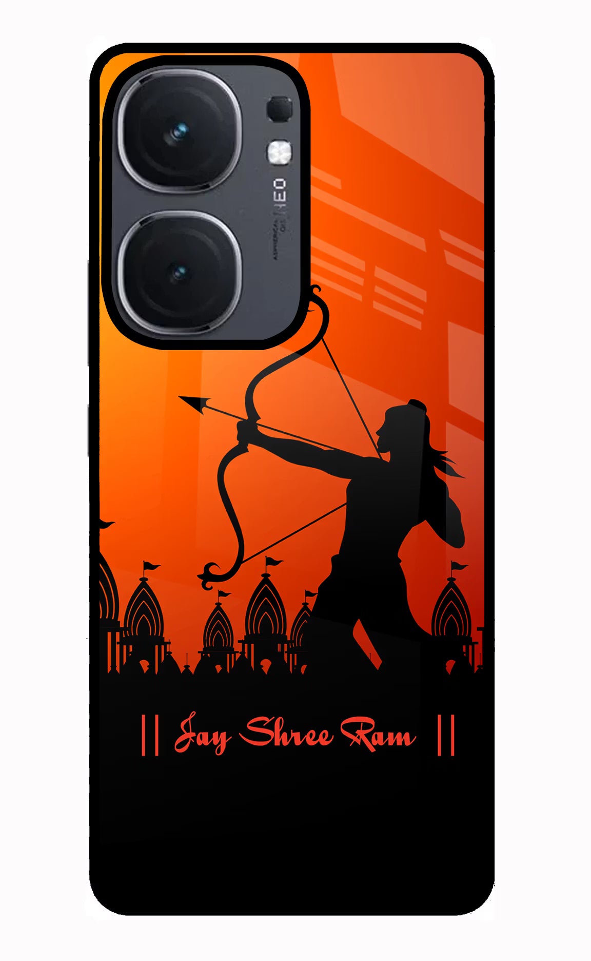 Lord Ram - 4 IQOO Neo9 Pro Glass Case Back Cover by Casekaro