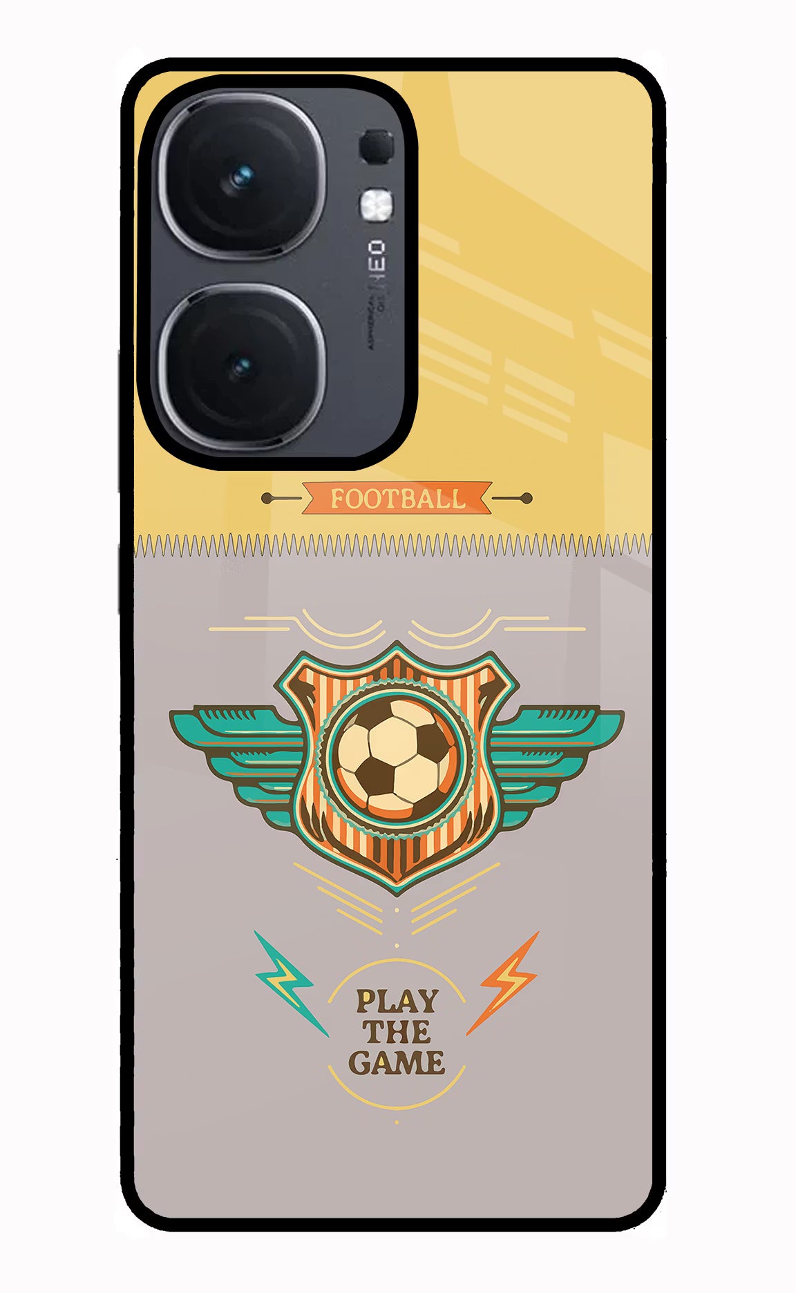 Football IQOO Neo9 Pro Glass Case Back Cover by Casekaro