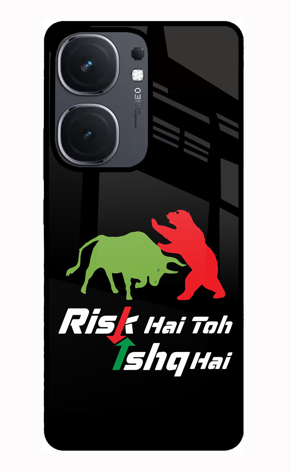 Risk Hai Toh Ishq Hai IQOO Neo9 Pro Glass Case Back Cover by Casekaro