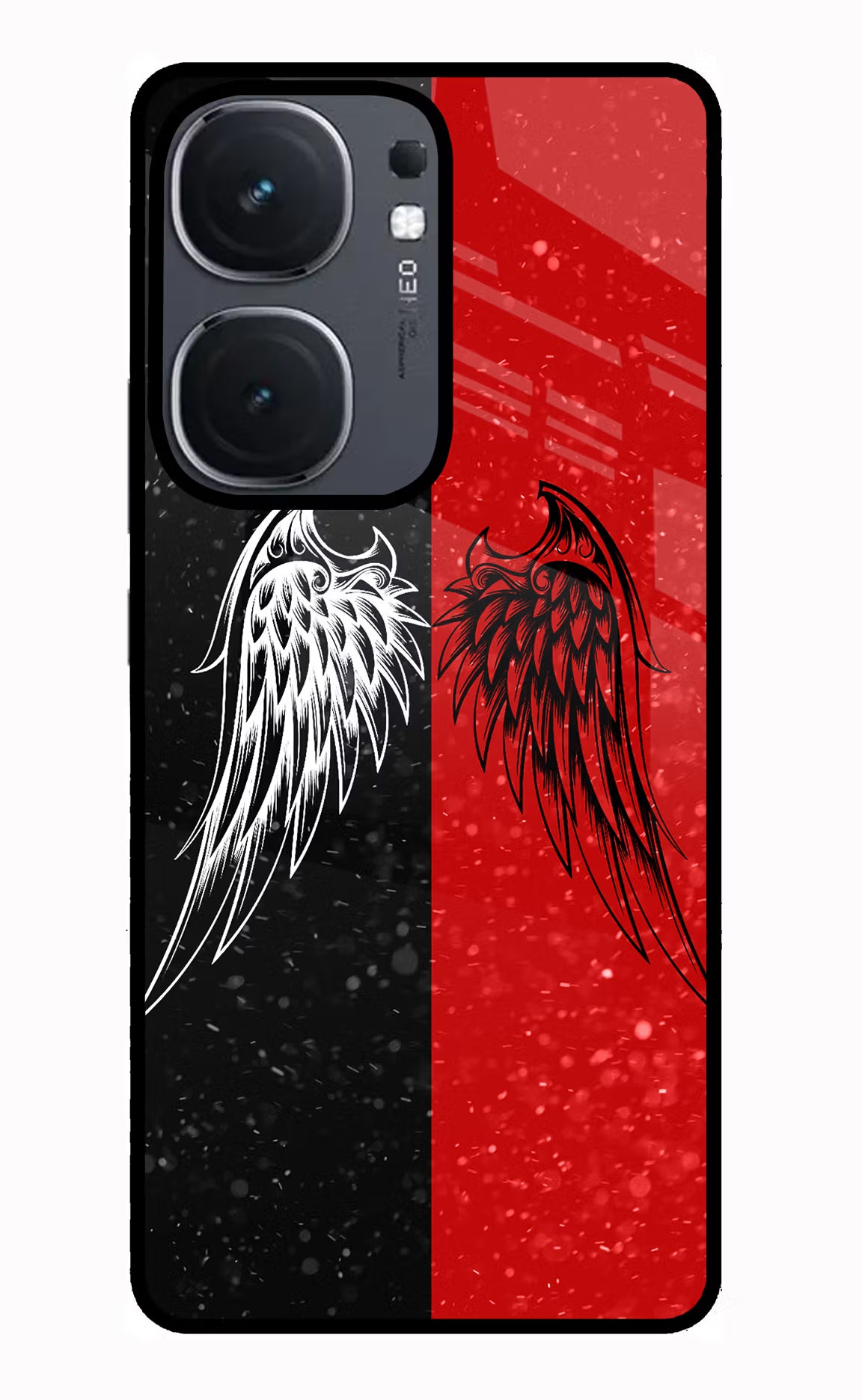 Wings IQOO Neo9 Pro Glass Case Back Cover by Casekaro