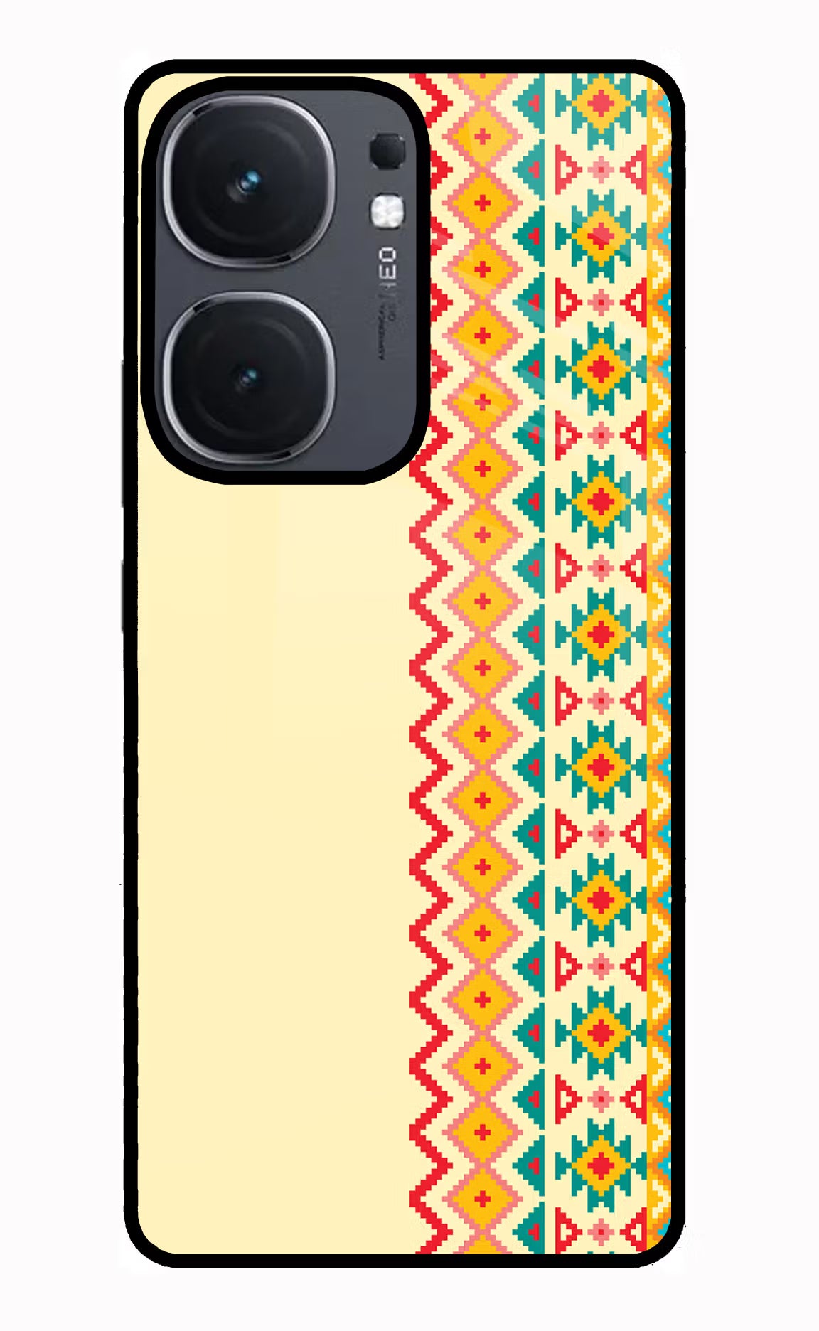 Ethnic Seamless IQOO Neo9 Pro Glass Case Back Cover by Casekaro