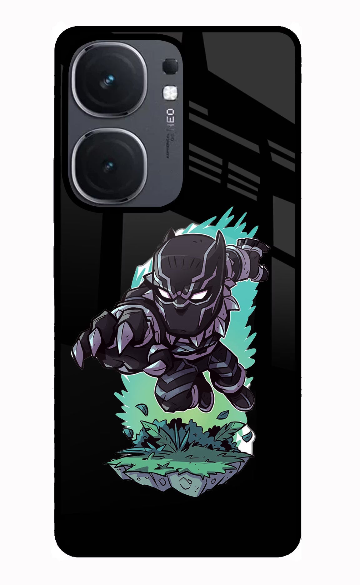 Black Panther IQOO Neo9 Pro Glass Case - Black Panther IQOO Neo9 Pro Glass Case Black Panther IQOO Neo9 Pro Glass Case