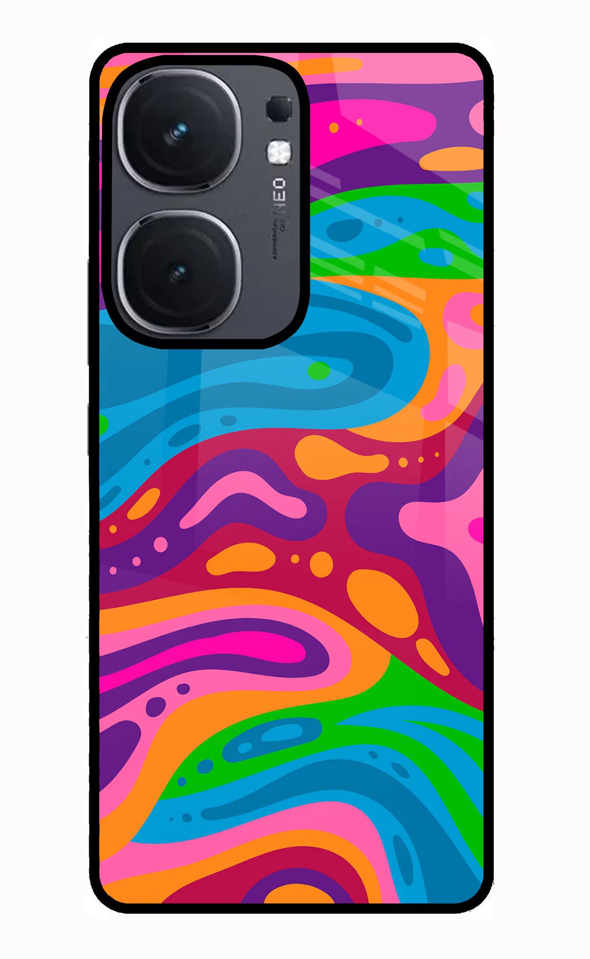 Trippy Pattern IQOO Neo9 Pro Glass Case - Trippy Pattern IQOO Neo9 Pro Glass Case Trippy Pattern IQOO Neo9 Pro Glass Case
