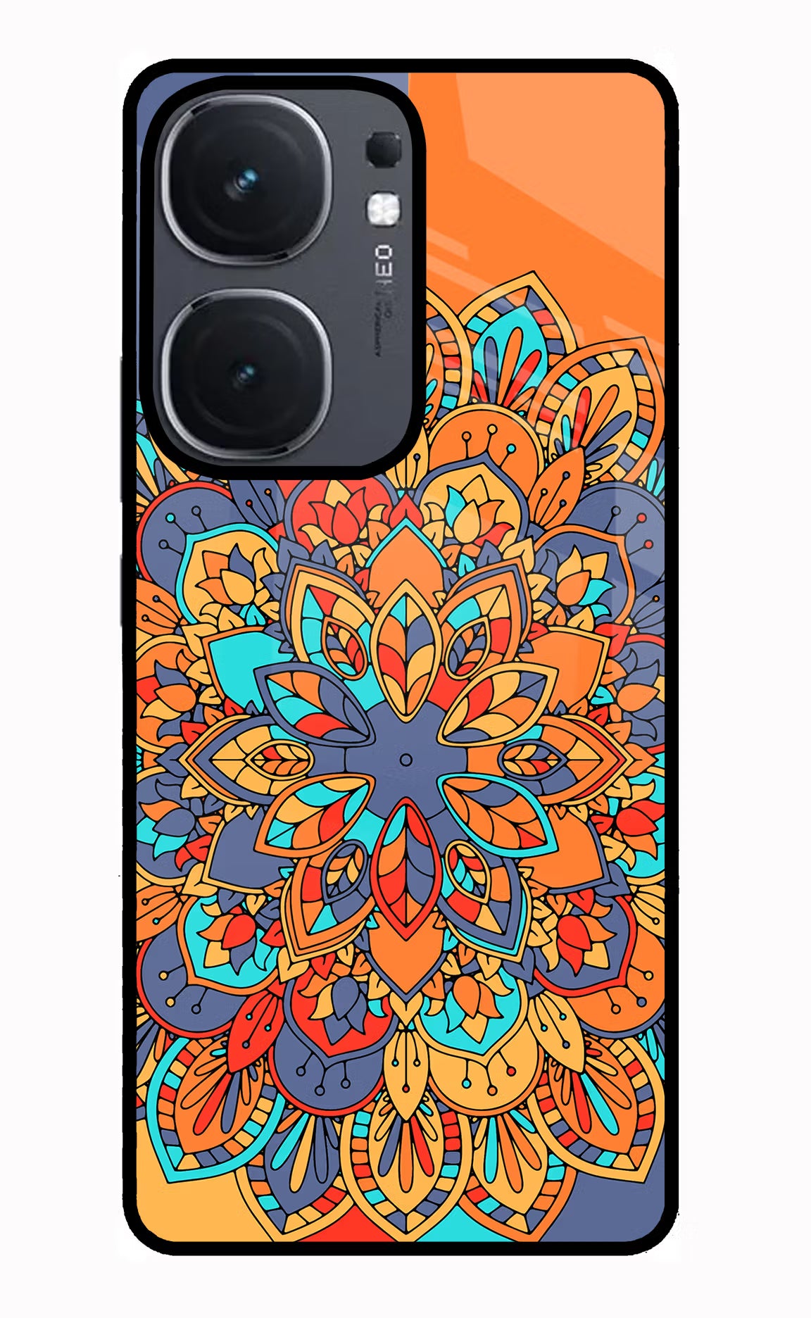 Color Mandala IQOO Neo9 Pro Glass Case Back Cover by Casekaro