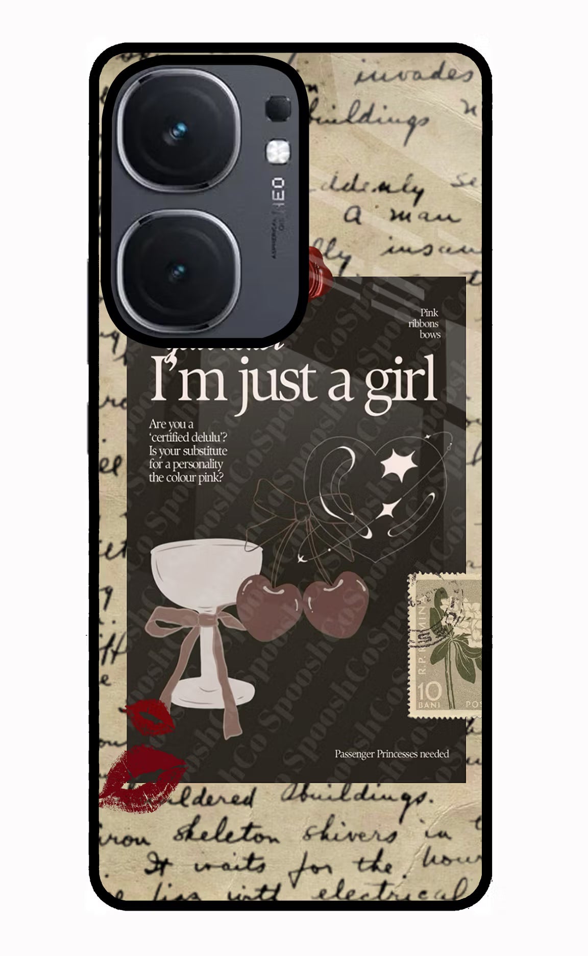 I am just a girl IQOO Neo9 Pro Glass Case - I am just a girl IQOO Neo9 Pro Glass Case I am just a girl IQOO Neo9 Pro Glass Case