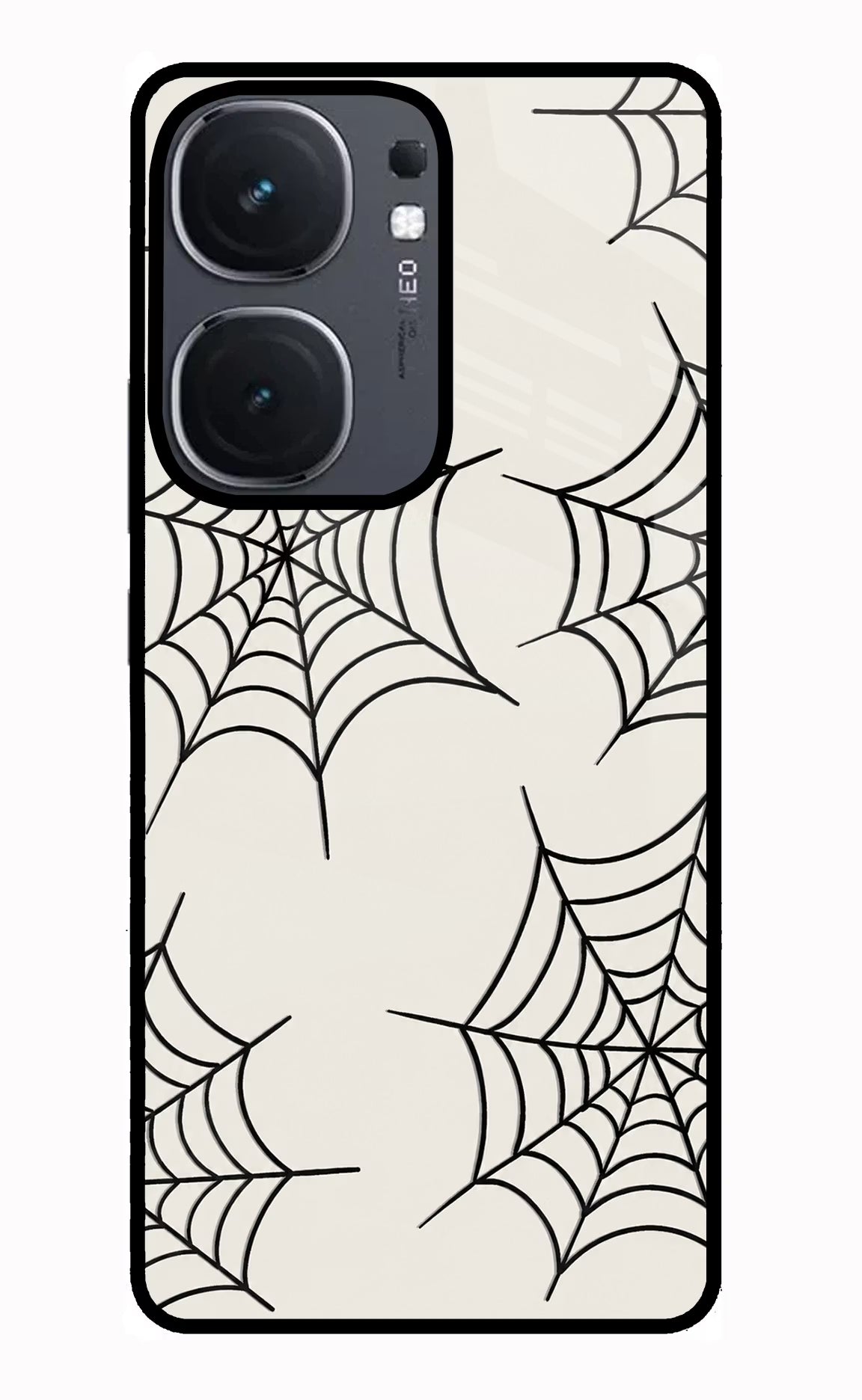 Spider Web IQOO Neo9 Pro Back Cover - Spider Web IQOO Neo9 Pro Glass Case Back Cover by Casekaro Spider Web IQOO Neo9 Pro Glass Case Back Cover by Casekaro