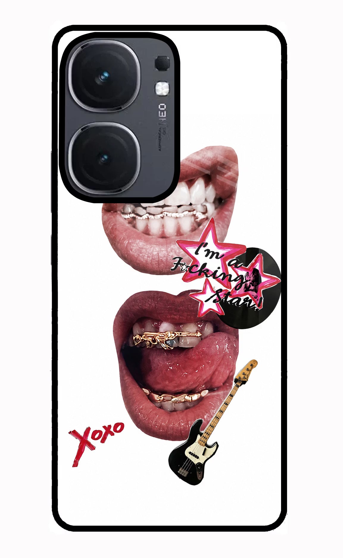 Rockstar IQOO Neo9 Pro Glass Case - Rockstar IQOO Neo9 Pro Glass Case Rockstar IQOO Neo9 Pro Glass Case