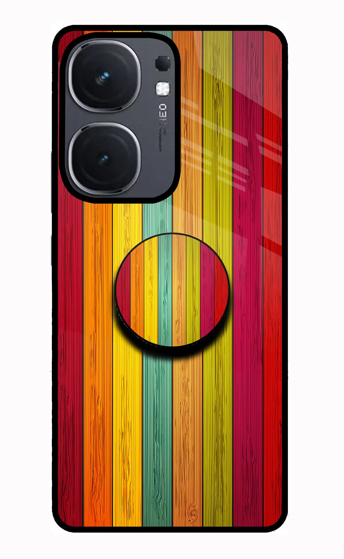 Multicolor Wooden IQOO Neo9 Pro Pop Case by Casekaro