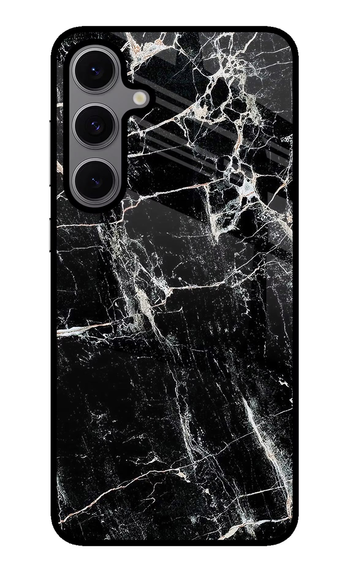 Black Marble Texture Samsung S24 FE 5G Back Cover - Black Marble Texture Samsung S24 FE 5G Glass Case Back Cover by Casekaro Black Marble Texture Samsung S24 FE 5G Glass Case Back Cover by Casekaro