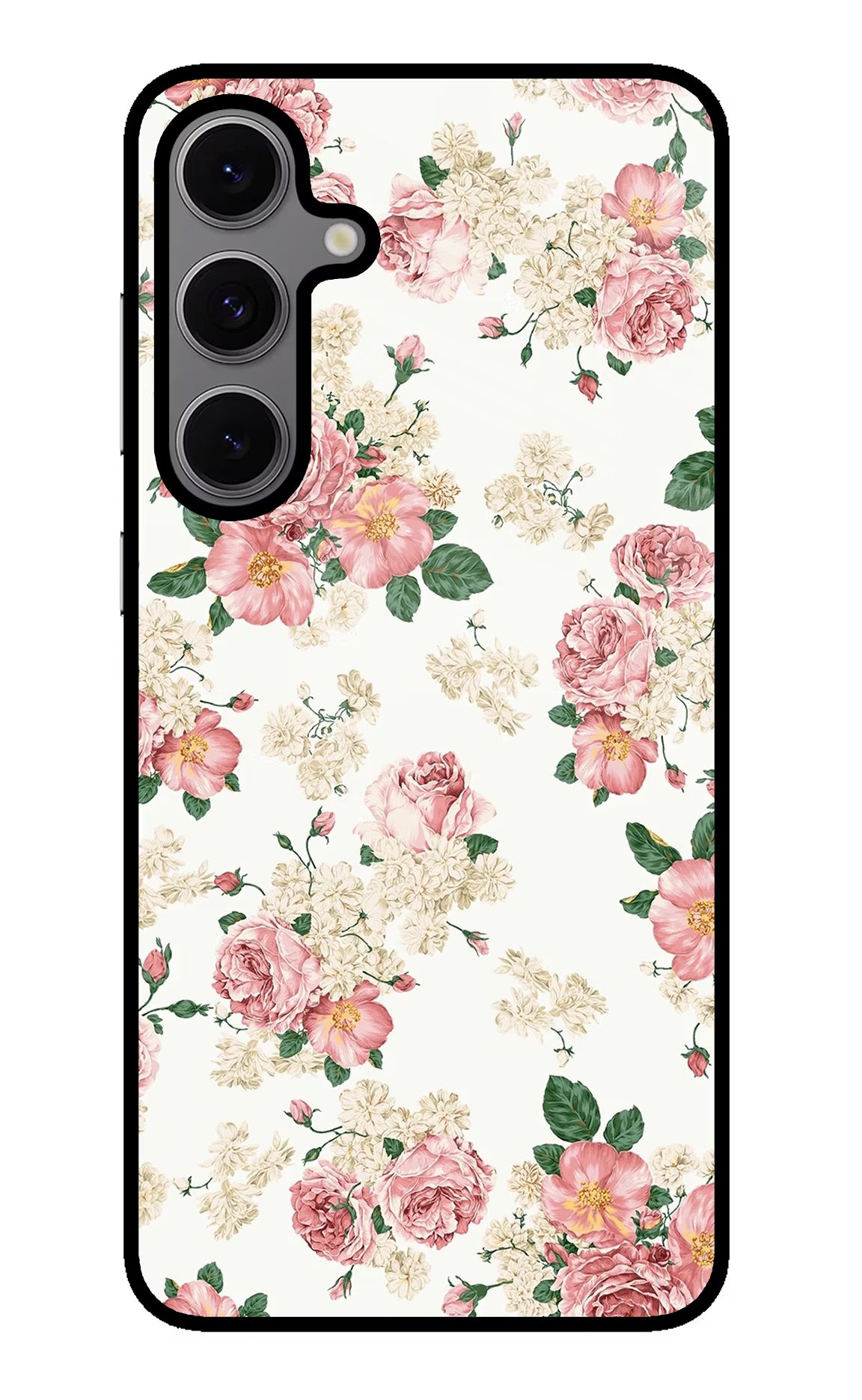Flowers Samsung S24 FE 5G Back Cover - Flowers Samsung S24 FE 5G Glass Case Back Cover by Casekaro Flowers Samsung S24 FE 5G Glass Case Back Cover by Casekaro
