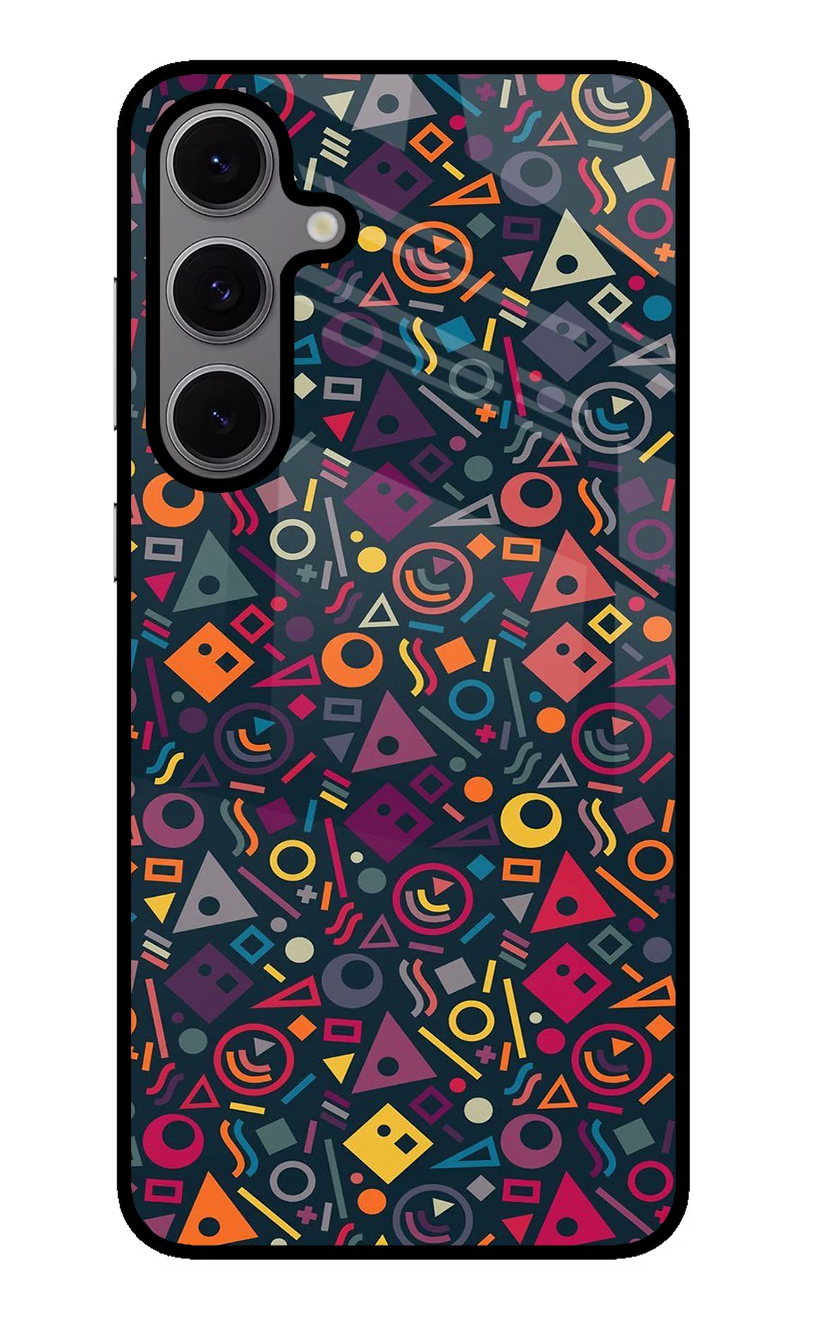 Geometric Abstract Samsung S24 FE 5G Back Cover - Geometric Abstract Samsung S24 FE 5G Glass Case Back Cover by Casekaro Geometric Abstract Samsung S24 FE 5G Glass Case Back Cover by Casekaro