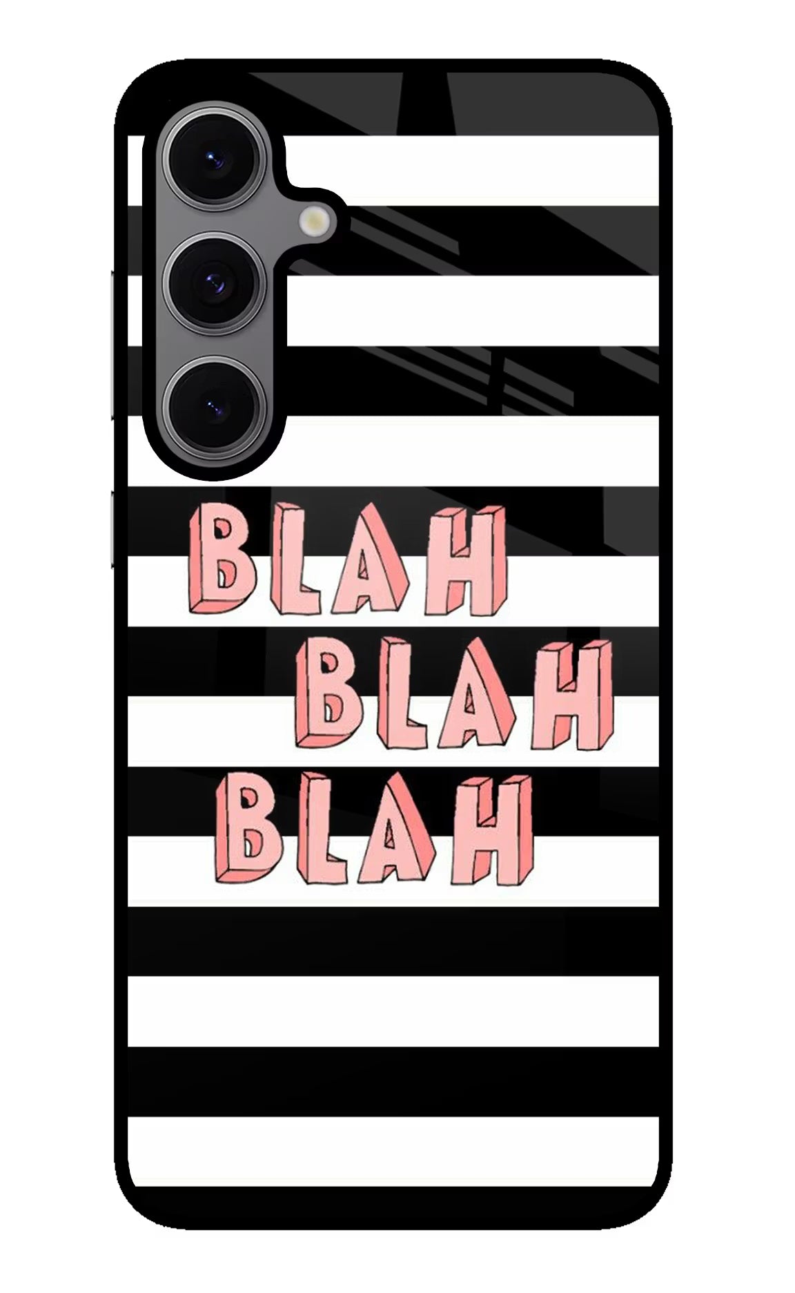 Blah Blah Blah Samsung S24 FE 5G Back Cover - Blah Blah Blah Samsung S24 FE 5G Glass Case Back Cover by Casekaro Blah Blah Blah Samsung S24 FE 5G Glass Case Back Cover by Casekaro