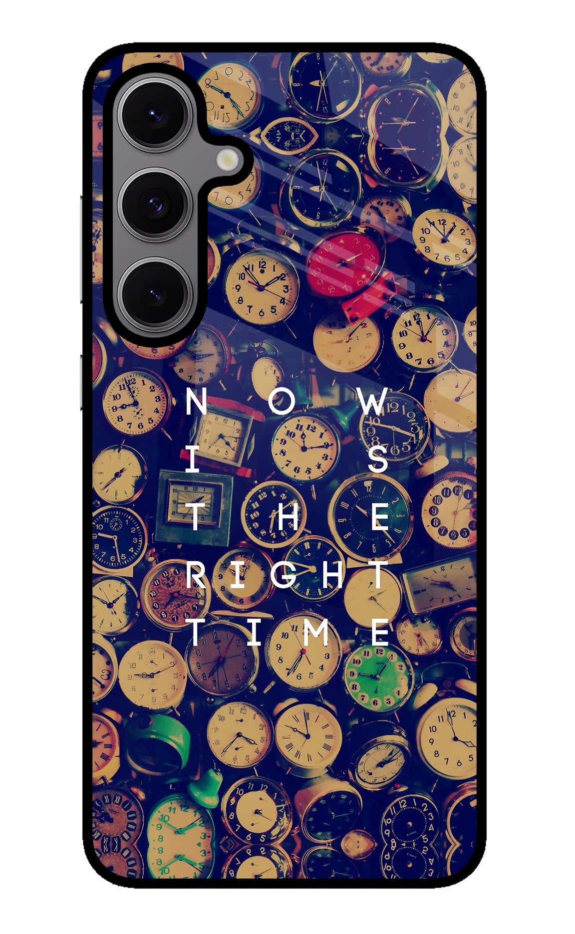 Now is the Right Time Quote Samsung S24 FE 5G Back Cover - Now is the Right Time Quote Samsung S24 FE 5G Glass Case Back Cover by Casekaro Now is the Right Time Quote Samsung S24 FE 5G Glass Case Back Cover by Casekaro