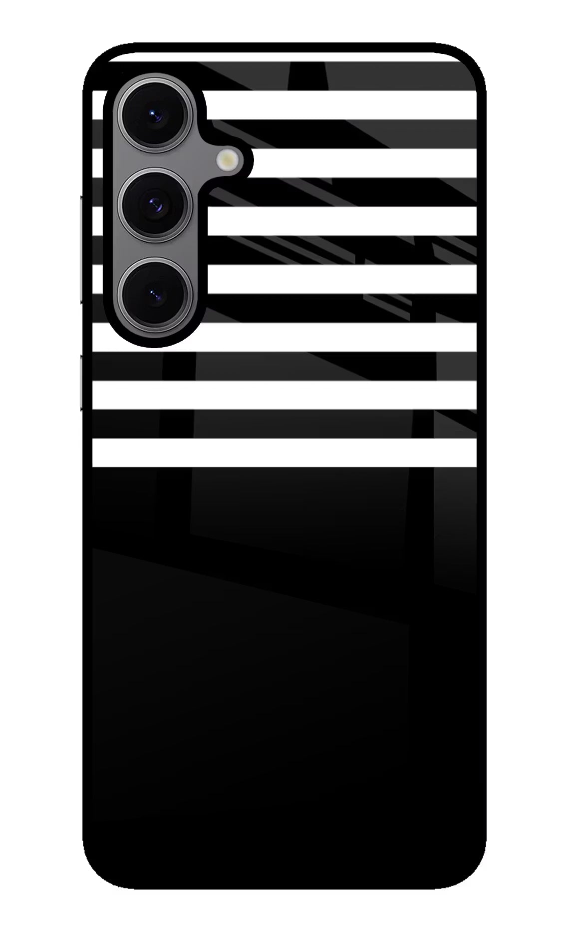 Black and White Print Samsung S24 FE 5G Back Cover - Black and White Print Samsung S24 FE 5G Glass Case Back Cover by Casekaro Black and White Print Samsung S24 FE 5G Glass Case Back Cover by Casekaro