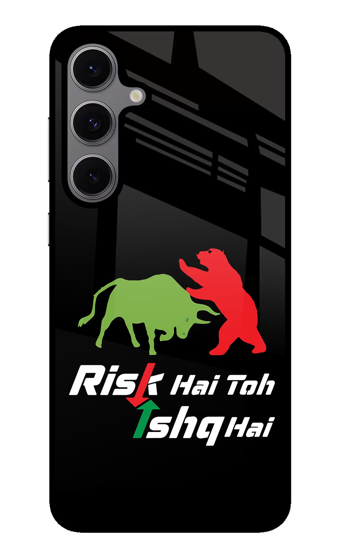 Risk Hai Toh Ishq Hai Samsung S24 FE 5G Back Cover - Risk Hai Toh Ishq Hai Samsung S24 FE 5G Glass Case Back Cover by Casekaro Risk Hai Toh Ishq Hai Samsung S24 FE 5G Glass Case Back Cover by Casekaro