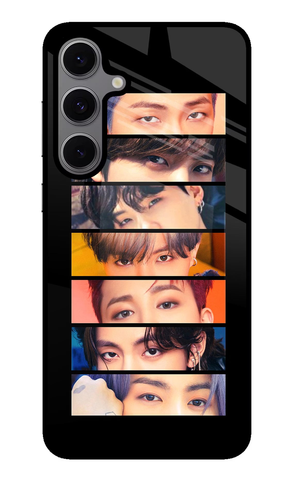 BTS Eyes Samsung S24 FE 5G Back Cover - BTS Eyes Samsung S24 FE 5G Glass Case Back Cover by Casekaro BTS Eyes Samsung S24 FE 5G Glass Case Back Cover by Casekaro