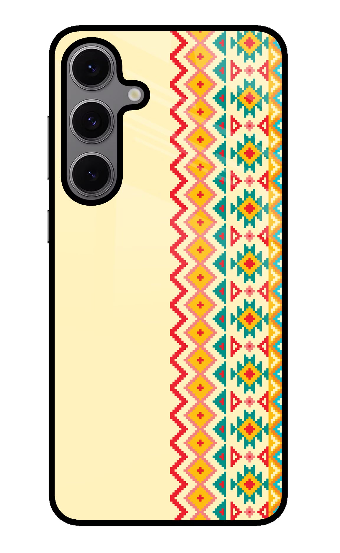 Ethnic Seamless Samsung S24 FE 5G Glass Case - Ethnic Seamless Samsung S24 FE 5G Glass Case Ethnic Seamless Samsung S24 FE 5G Glass Case