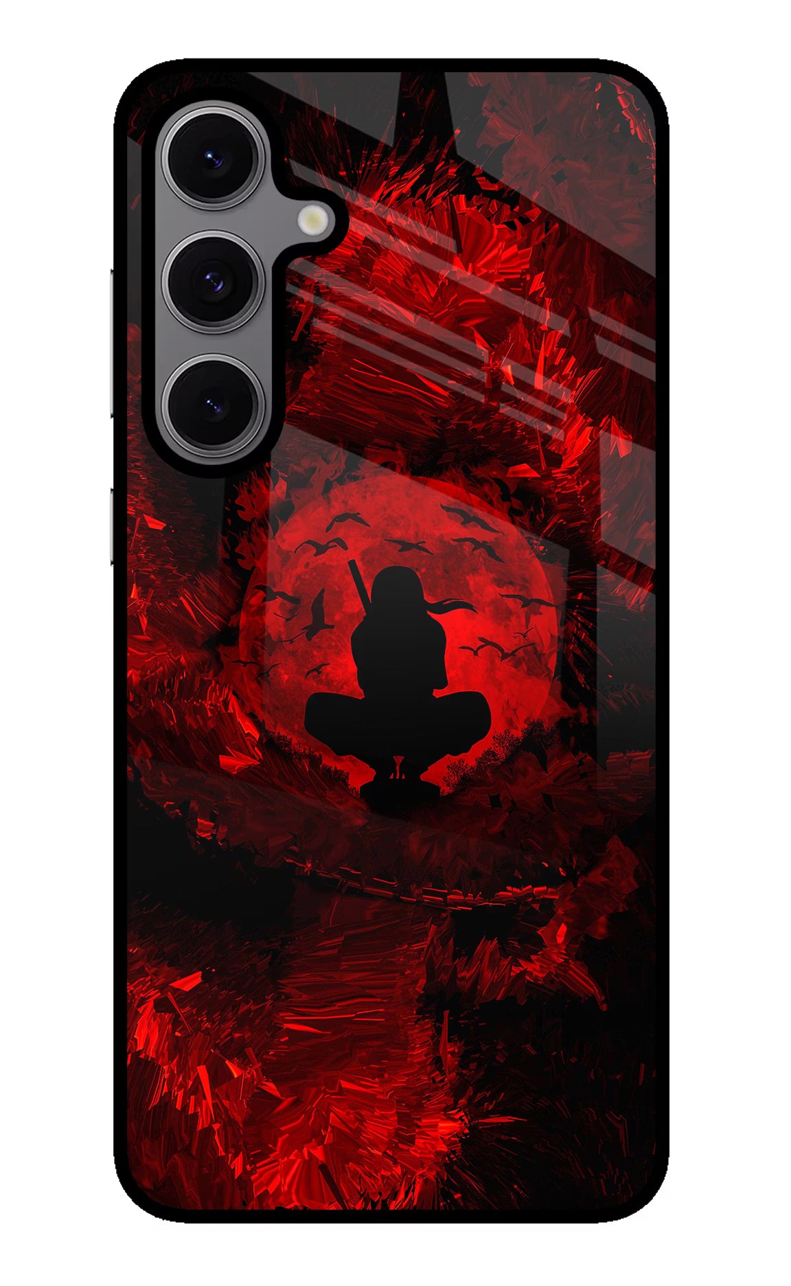 Itachi Uchiha Samsung S24 FE 5G Back Cover - Itachi Uchiha Samsung S24 FE 5G Glass Case Back Cover by Casekaro Itachi Uchiha Samsung S24 FE 5G Glass Case Back Cover by Casekaro