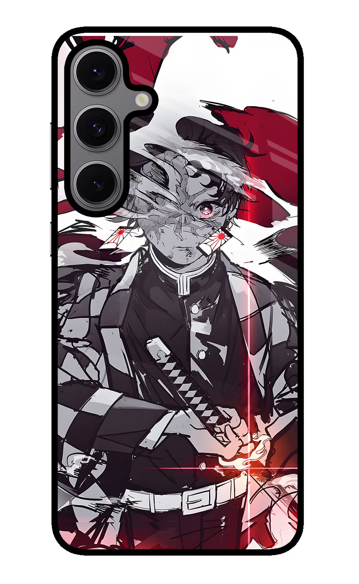 Demon Slayer Samsung S24 FE 5G Back Cover - Demon Slayer Samsung S24 FE 5G Glass Case Back Cover by Casekaro Demon Slayer Samsung S24 FE 5G Glass Case Back Cover by Casekaro