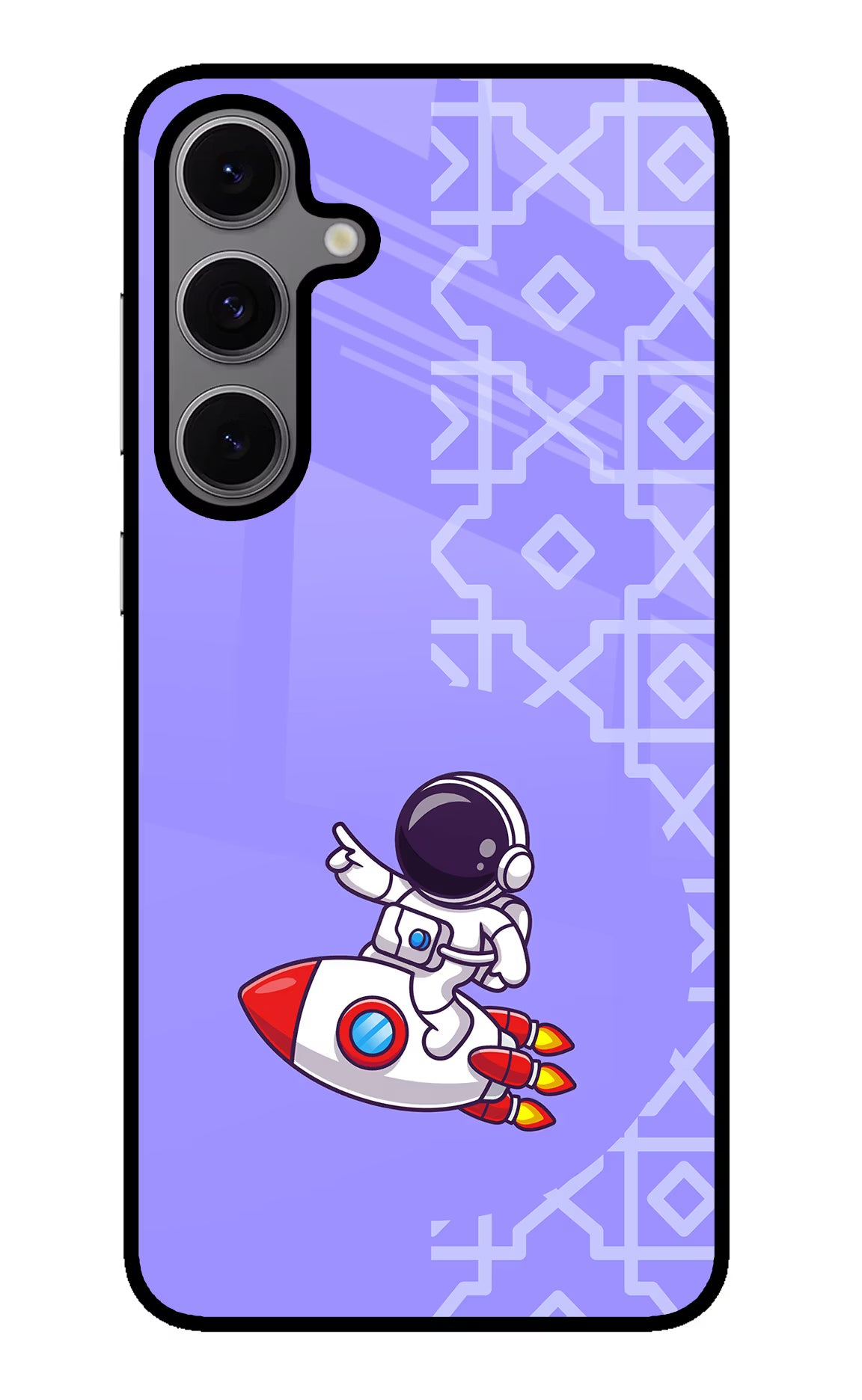 Cute Astronaut Samsung S24 FE 5G Back Cover - Cute Astronaut Samsung S24 FE 5G Glass Case Back Cover by Casekaro Cute Astronaut Samsung S24 FE 5G Glass Case Back Cover by Casekaro