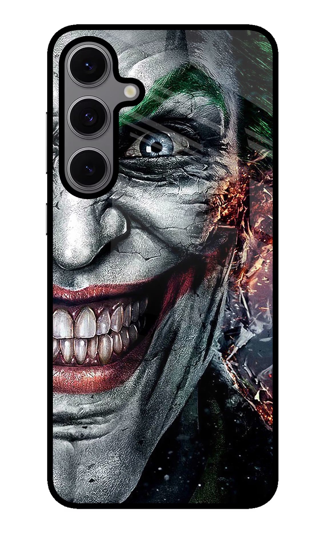 Joker Cam Samsung S24 FE 5G Back Cover - Joker Cam Samsung S24 FE 5G Glass Case Back Cover by Casekaro Joker Cam Samsung S24 FE 5G Glass Case Back Cover by Casekaro