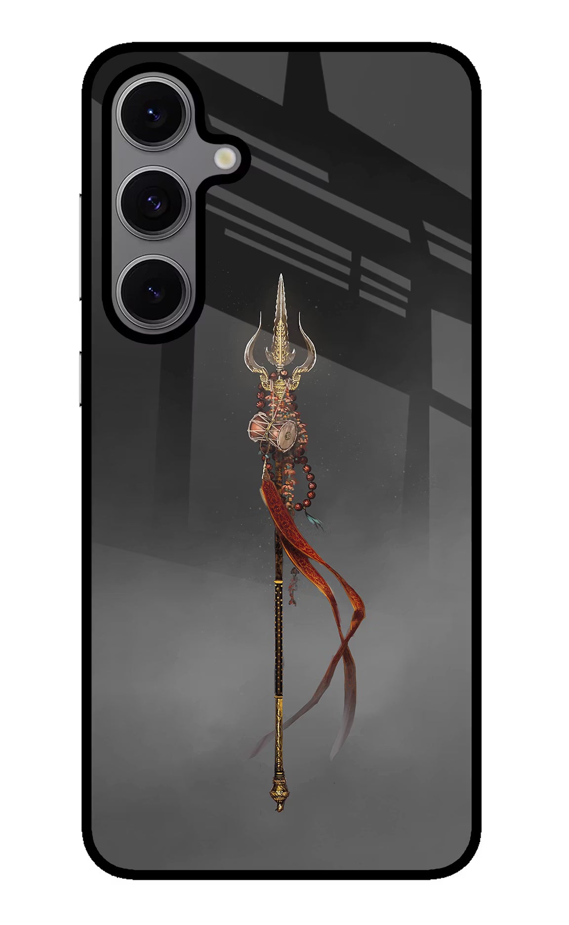 Shiv Trishul Samsung S24 FE 5G Back Cover - Shiv Trishul Samsung S24 FE 5G Glass Case Back Cover by Casekaro Shiv Trishul Samsung S24 FE 5G Glass Case Back Cover by Casekaro
