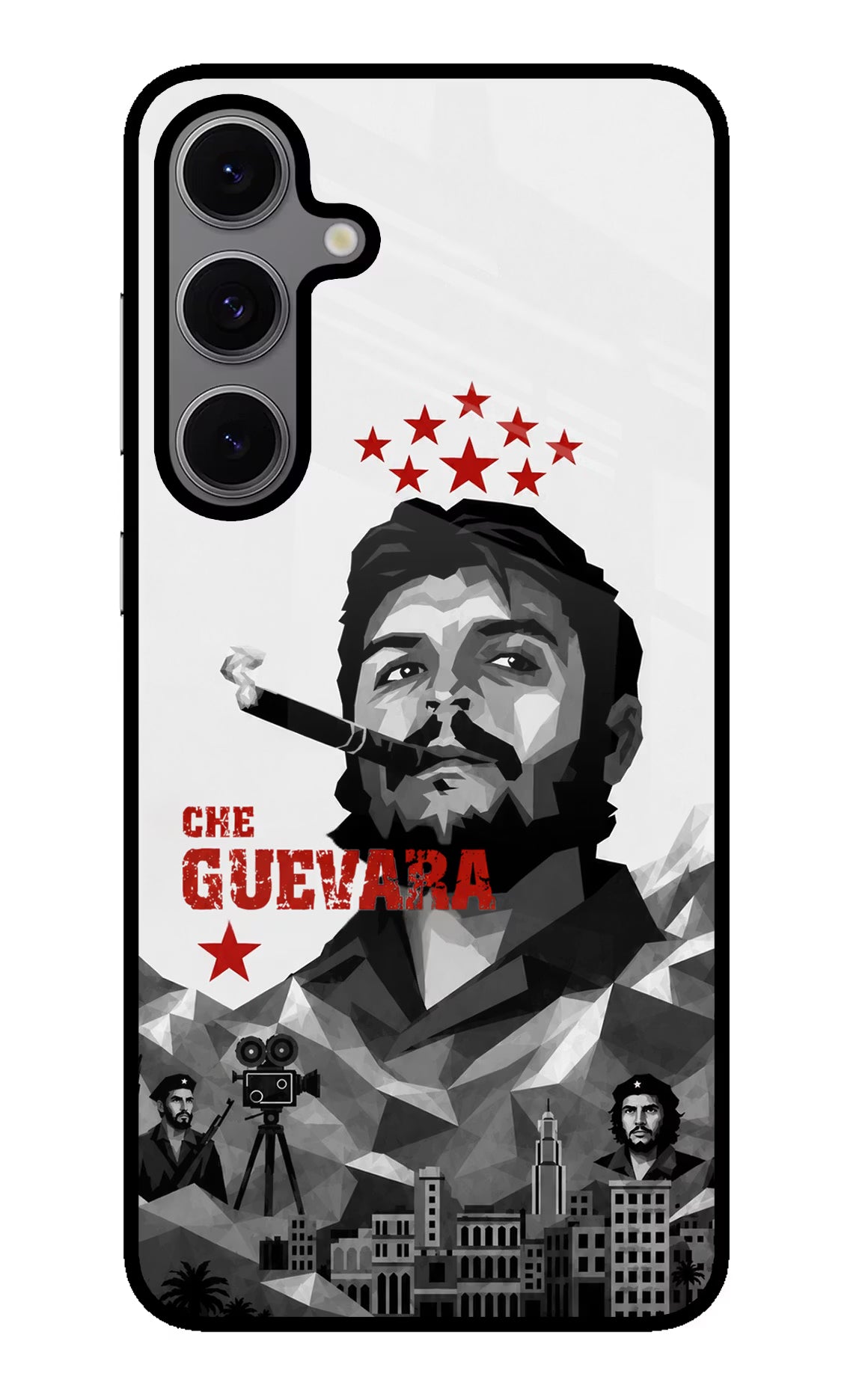 Che Guevara Iconic Samsung S24 FE 5G Glass Case - Che Guevara Iconic Samsung S24 FE 5G Glass Case Che Guevara Iconic Samsung S24 FE 5G Glass Case