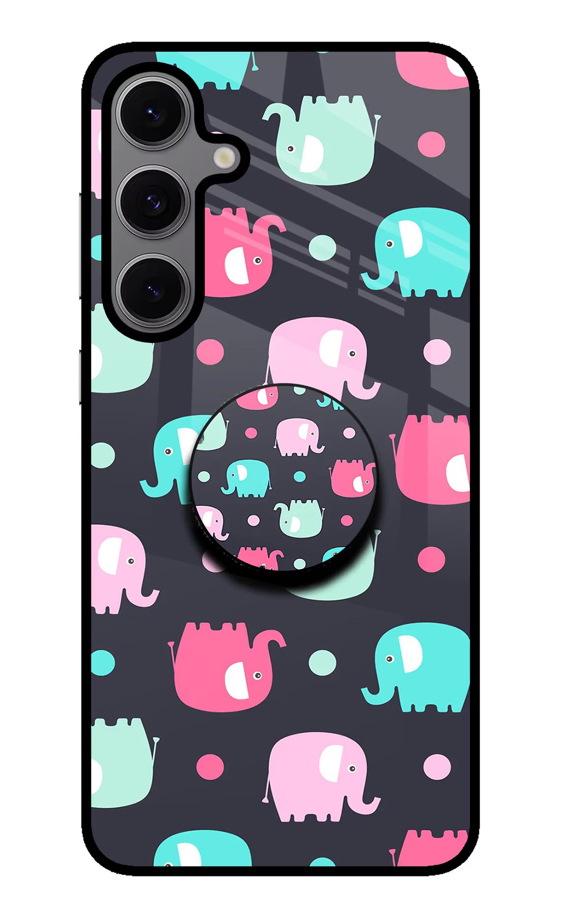 Baby Elephants Samsung S24 FE 5G Pop Case - Baby Elephants Samsung S24 FE 5G Pop Case by Casekaro Baby Elephants Samsung S24 FE 5G Pop Case by Casekaro