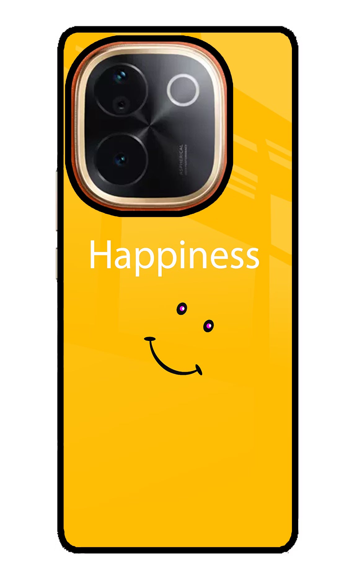 Happiness With Smiley Vivo T3 Pro 5G Glass Case - Happiness With Smiley Vivo T3 Pro 5G Glass Case Happiness With Smiley Vivo T3 Pro 5G Glass Case