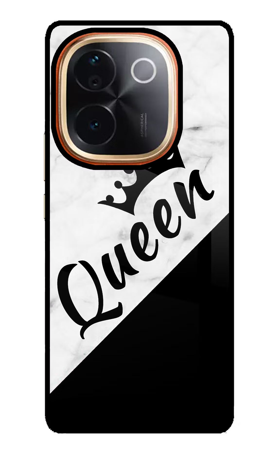 Queen Vivo T3 Pro 5G Glass Case - Queen Vivo T3 Pro 5G Glass Case Queen Vivo T3 Pro 5G Glass Case