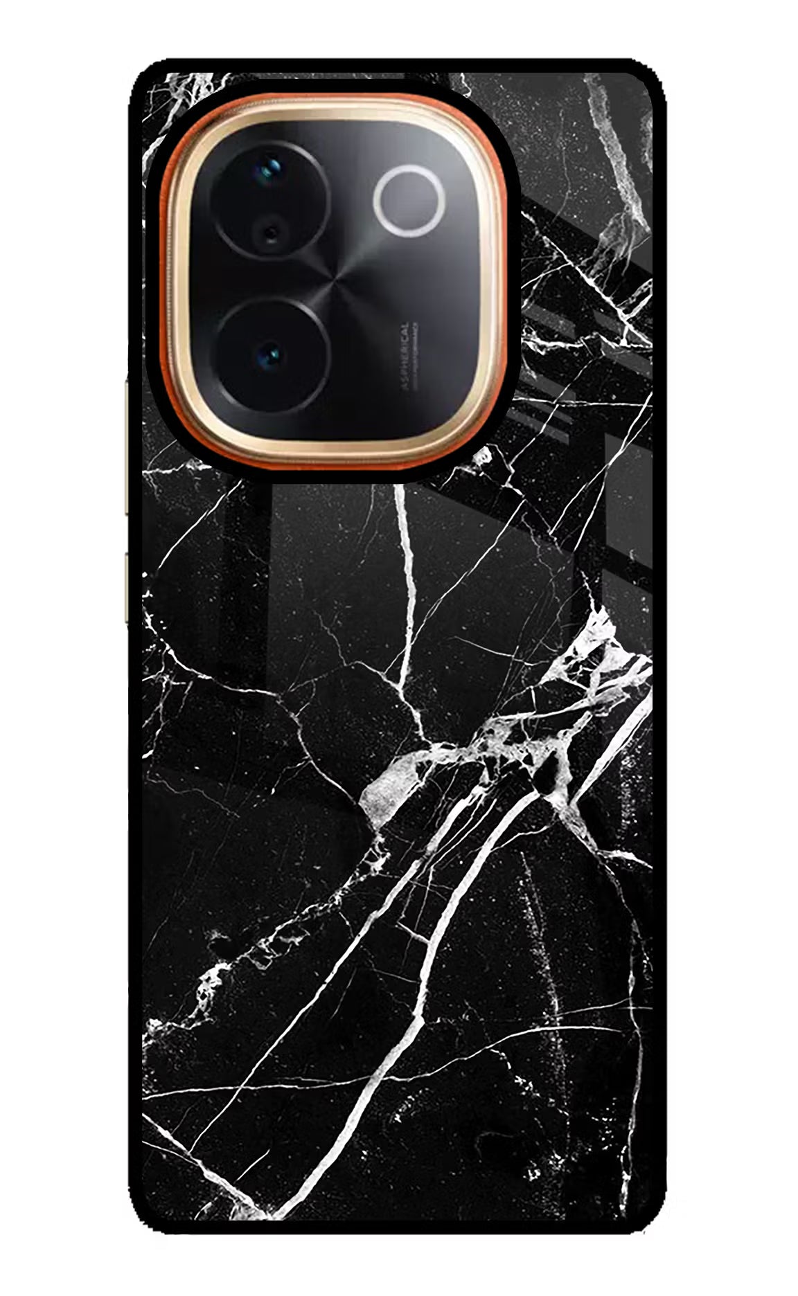 Black Marble Pattern Vivo T3 Pro 5G Glass Case - Black Marble Pattern Vivo T3 Pro 5G Glass Case Black Marble Pattern Vivo T3 Pro 5G Glass Case