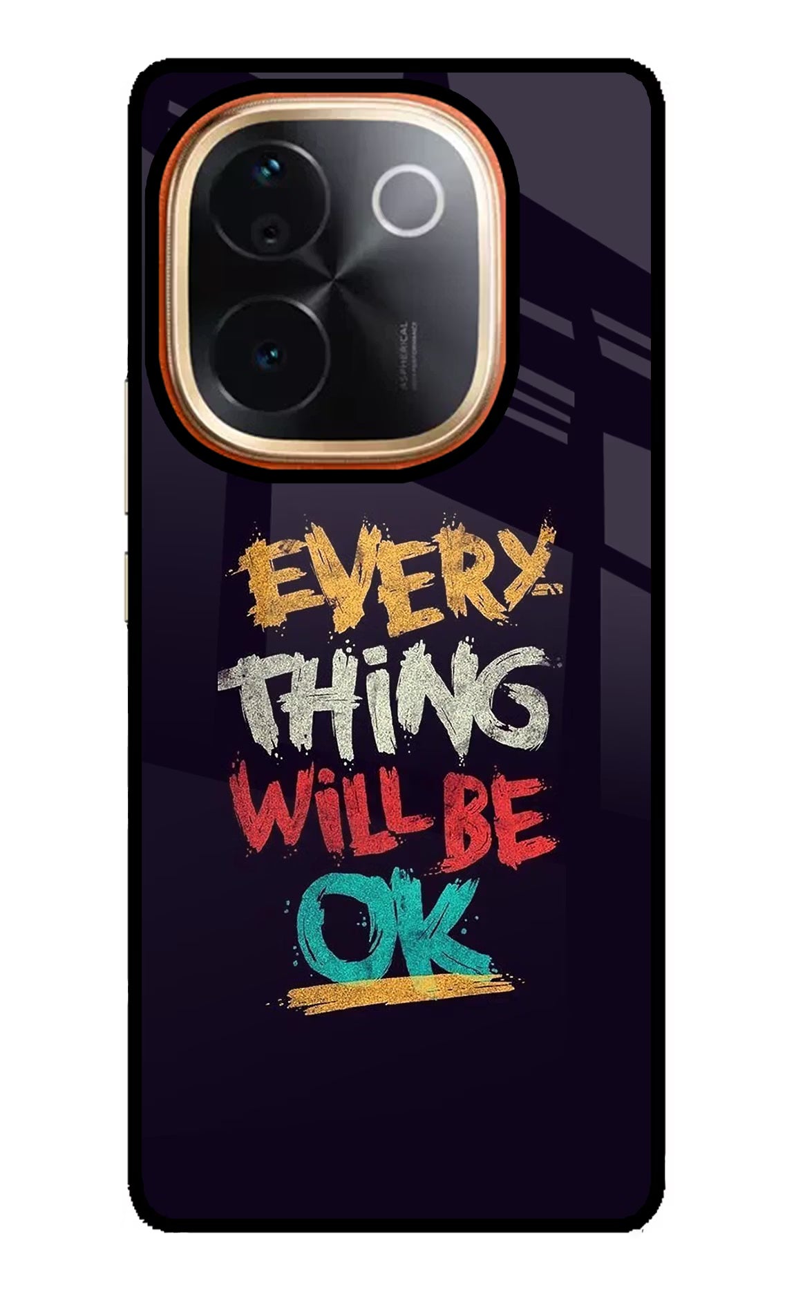 Everything Will Be Ok Vivo T3 Pro 5G Glass Case Back Cover by Casekaro