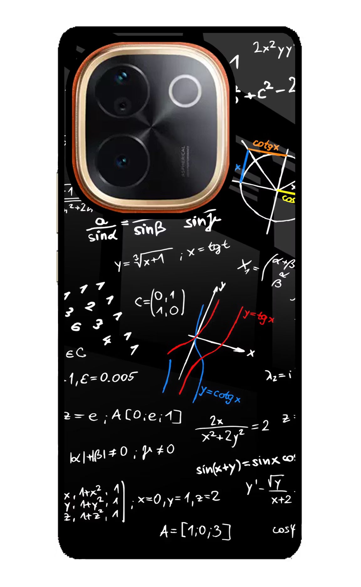 Mathematics Formula Vivo T3 Pro 5G Glass Case Back Cover by Casekaro