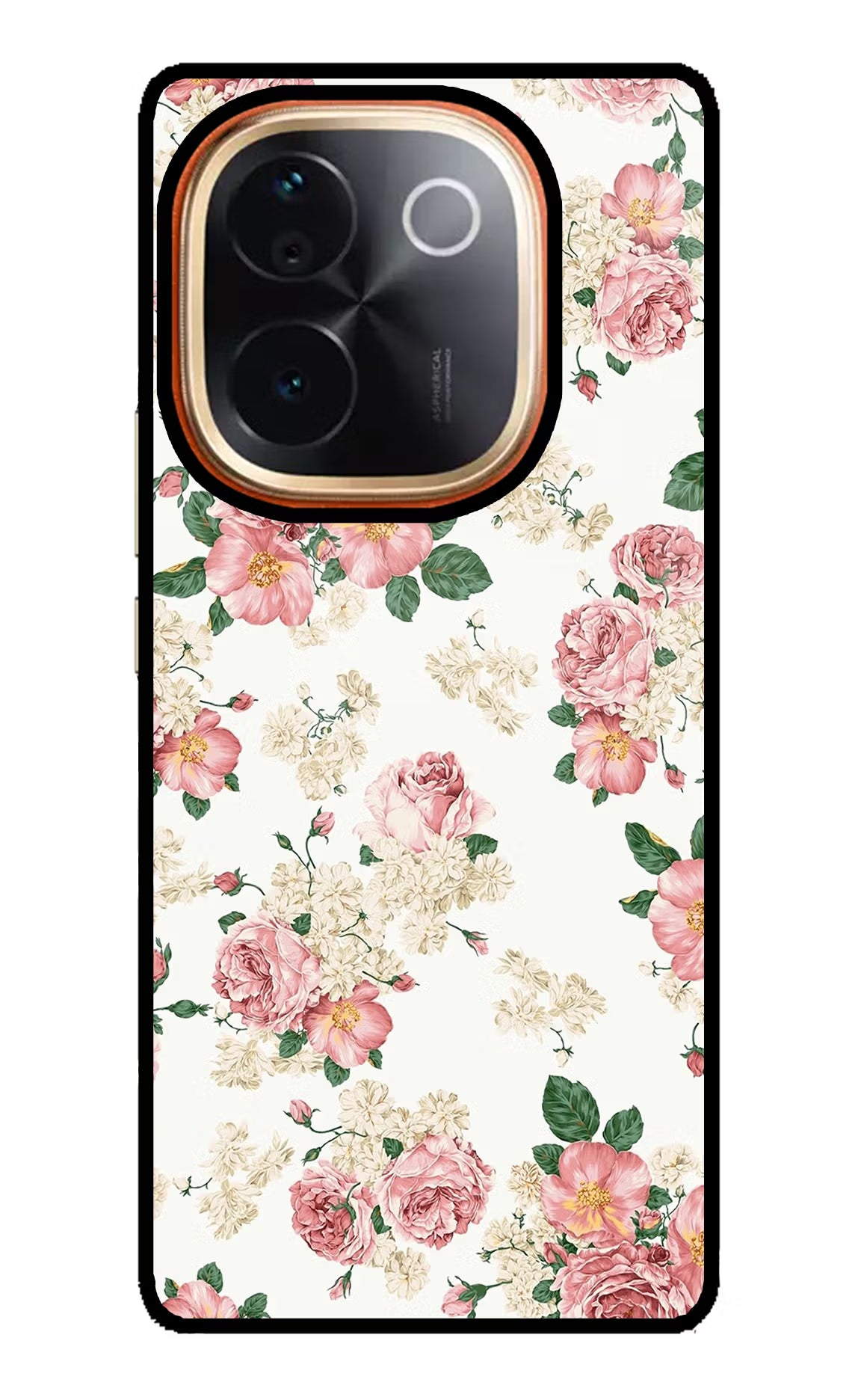 Flowers Vivo T3 Pro 5G Glass Case Back Cover by Casekaro