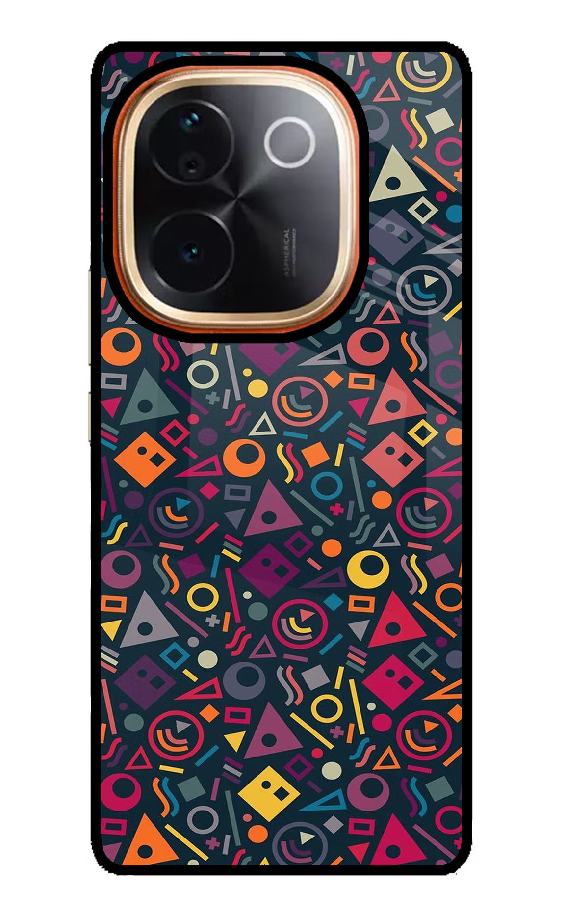 Geometric Abstract Vivo T3 Pro 5G Glass Case Back Cover by Casekaro