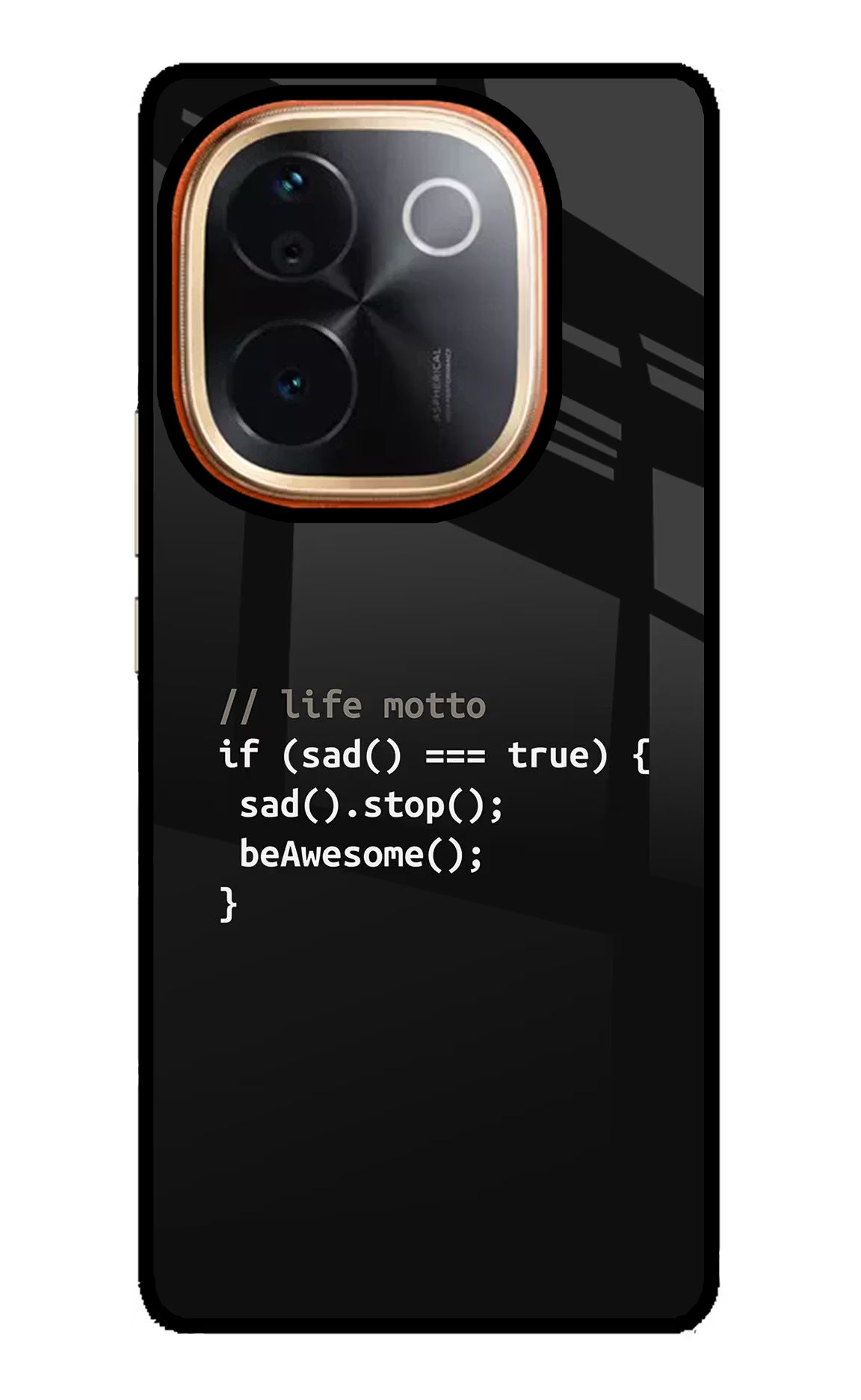 Life Motto Code Vivo T3 Pro 5G Glass Case Back Cover by Casekaro