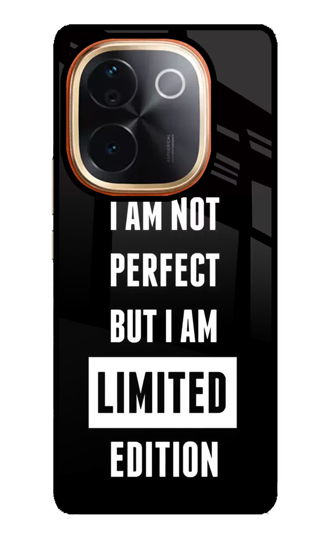 I Am Not Perfect But I Am Limited Edition Vivo T3 Pro 5G Glass Case Back Cover by Casekaro