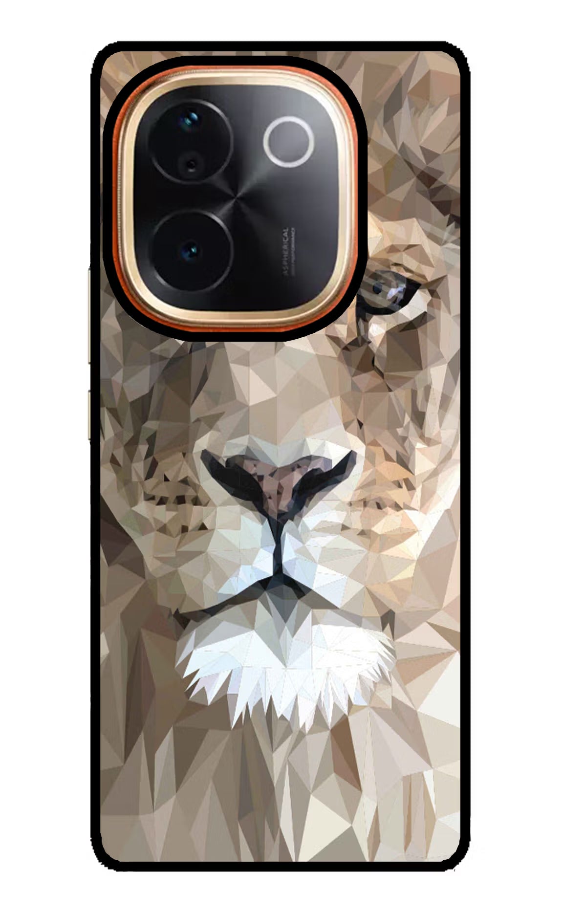 Lion Art Vivo T3 Pro 5G Glass Case Back Cover by Casekaro