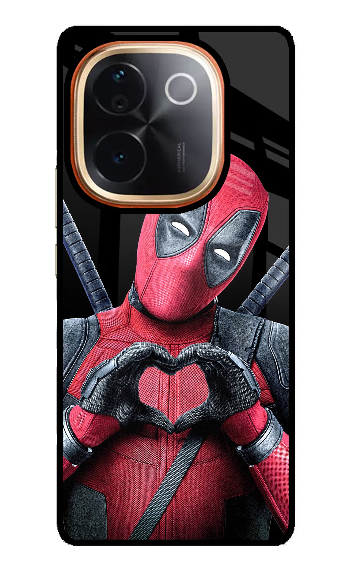 Deadpool Vivo T3 Pro 5G Glass Case - Deadpool Vivo T3 Pro 5G Glass Case Deadpool Vivo T3 Pro 5G Glass Case