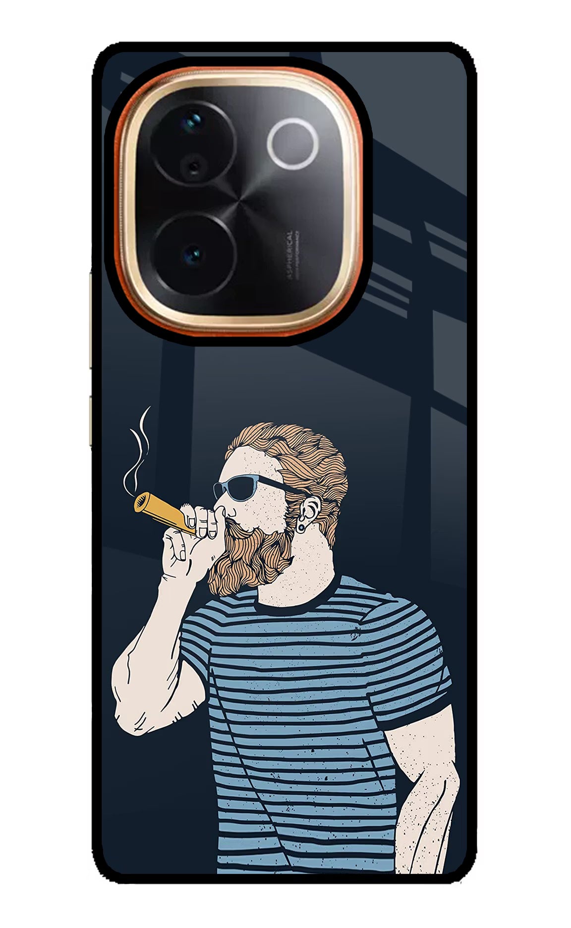 Smoking Vivo T3 Pro 5G Glass Case Back Cover by Casekaro