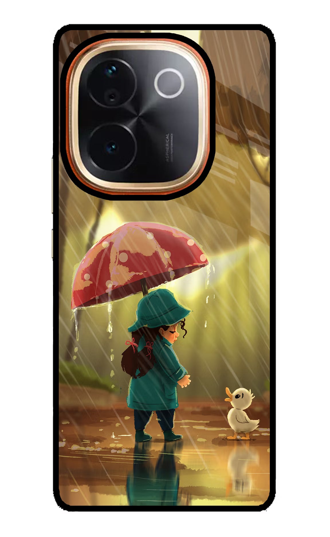 Rainy Day Vivo T3 Pro 5G Glass Case Back Cover by Casekaro
